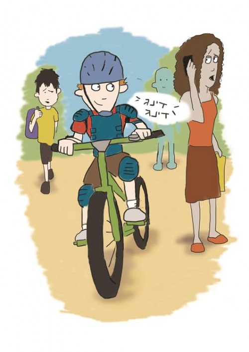 דברים שסטודנט צריך לדעת על רוכבי אופניים, איור גיא פוגל