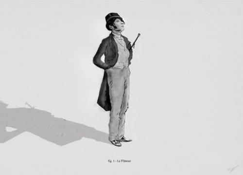 Paul Gavarni, Le Flâneur, 1842.