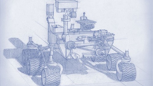 איור אמן סכמטי של ה-Mars 2020 Rover צילום: NASA/JPL-Caltech