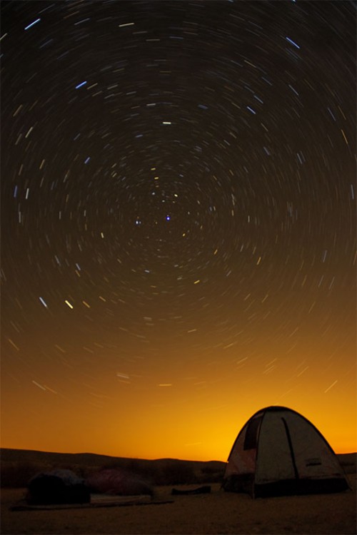 מסלולי כוכבים סביב כוכב הצפוןצילום: מיכאל צוקראן