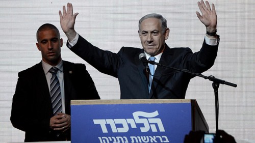 נאום ניצחון של נתניהו. צילום: Getty Images