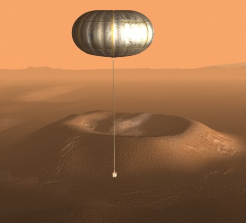 תכנון של כדור פורח לחקר האטמופירה של טיטאן  צילום: NASA Photo