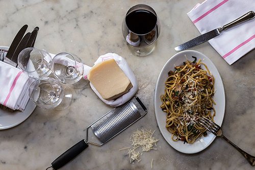 לינגוויני ירקות של קפה איטליה. צילום: דני גולן