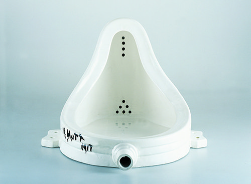 Marcel Duchamp Fountain, 1917/1964 Assisted readymade:porcelain urinal turned on its back, I/II,  36 X 48 X 61 ~B72_0528 The Vera and Arturo Schwartz Dada and Surrealist Art Collection