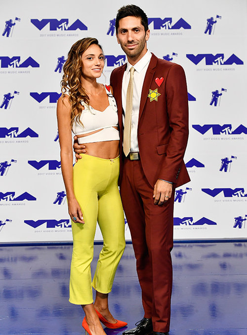 ניב שולמן ולורה פרלונגו בטקס פרסי הווידאו של MTV. צילום: גטי אימג'ס