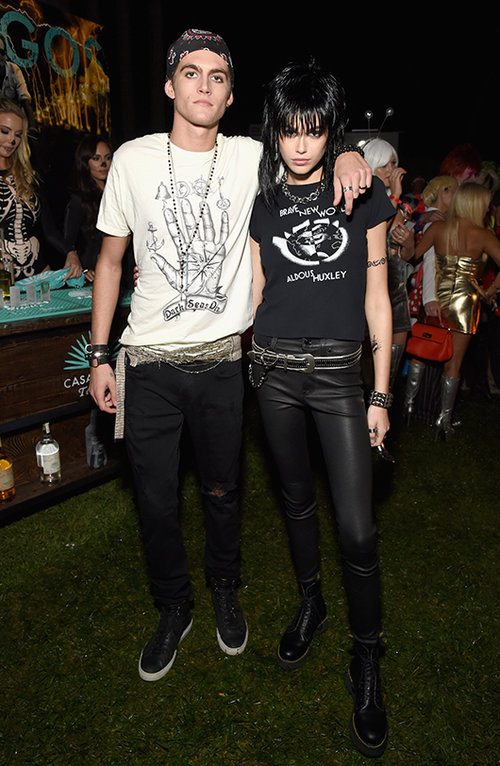 קאיה גרבר והאח פרסלי בהאלווין 2018. צילום: גטי אימג'ס