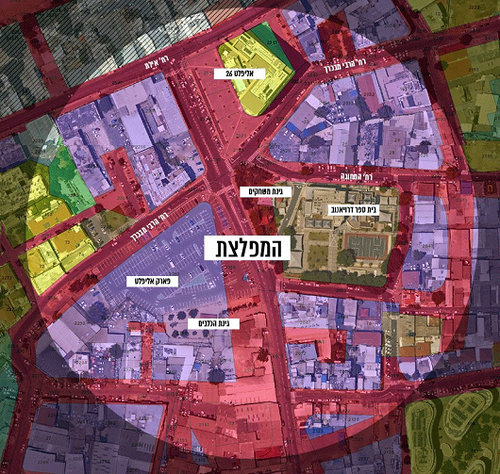 מפת ייעודי הקרקע באתר העירייה (צילום: מתוך עמוד הפייסבוק של המאבק)